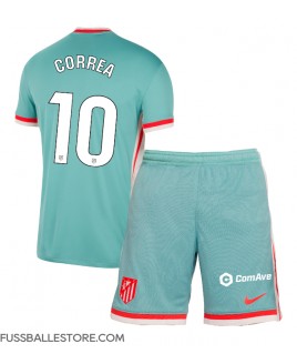 Günstige Atletico Madrid Angel Correa #10 Auswärts Trikotsatzt Kinder 2024-25 Kurzarm (+ Kurze Hosen)
